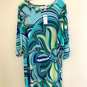 Chicos, 3/4 sleeve, vibrant dress, size 3, XL, new with tags